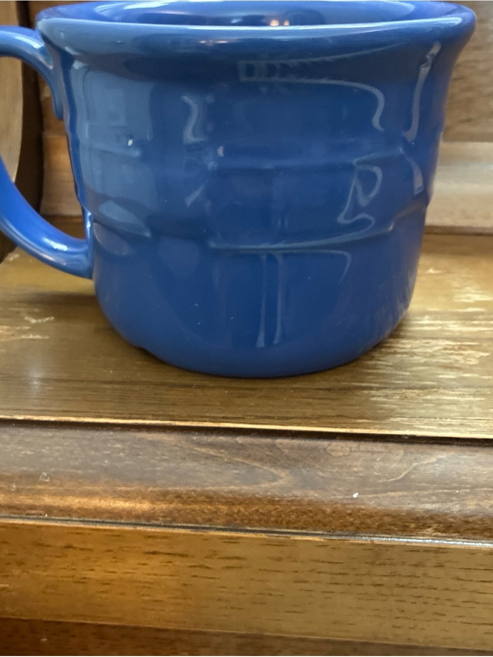 Longaberger Pottery Woven Traditions 16 oz Soup Coffee Mug Cornflower Blue - Picture 3 of 9